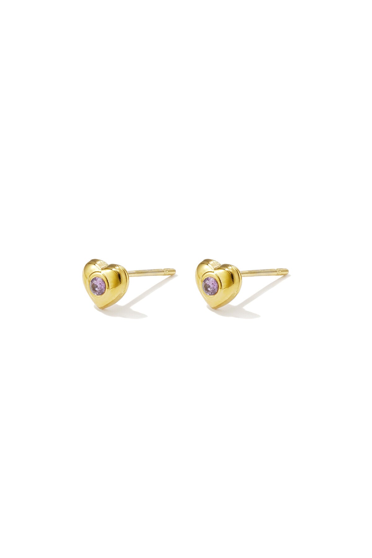 Roestvrijstalen oorknopjes met hartjesmotief, eenvoudige dagelijkse sieraden uit de Simple Series voor dames.