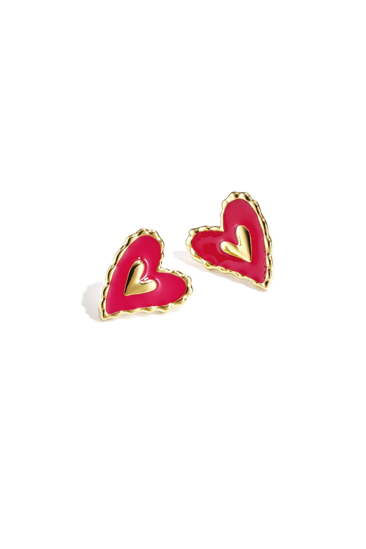 Heart earrings studs