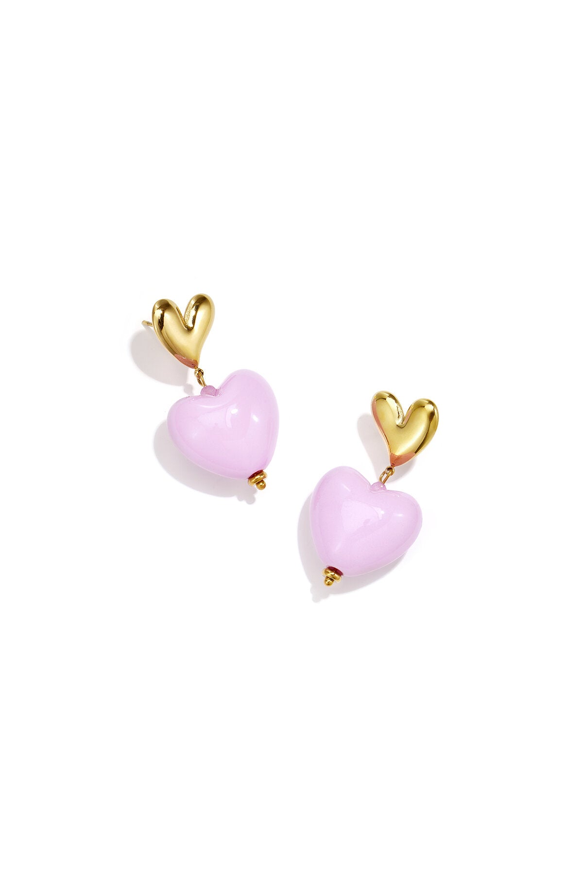 Elegant Heart-Shaped Drop Earrings for Spring/Summer