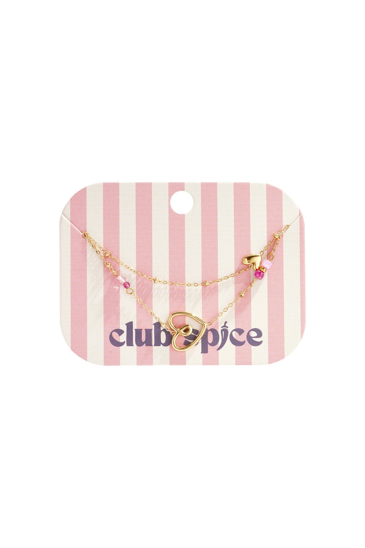 Bracelet with playful heart, beads and pearl