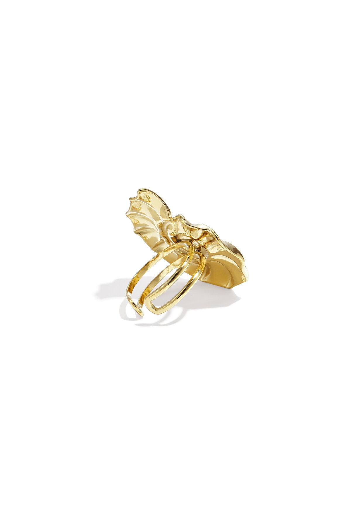 Spiral shell statement ring