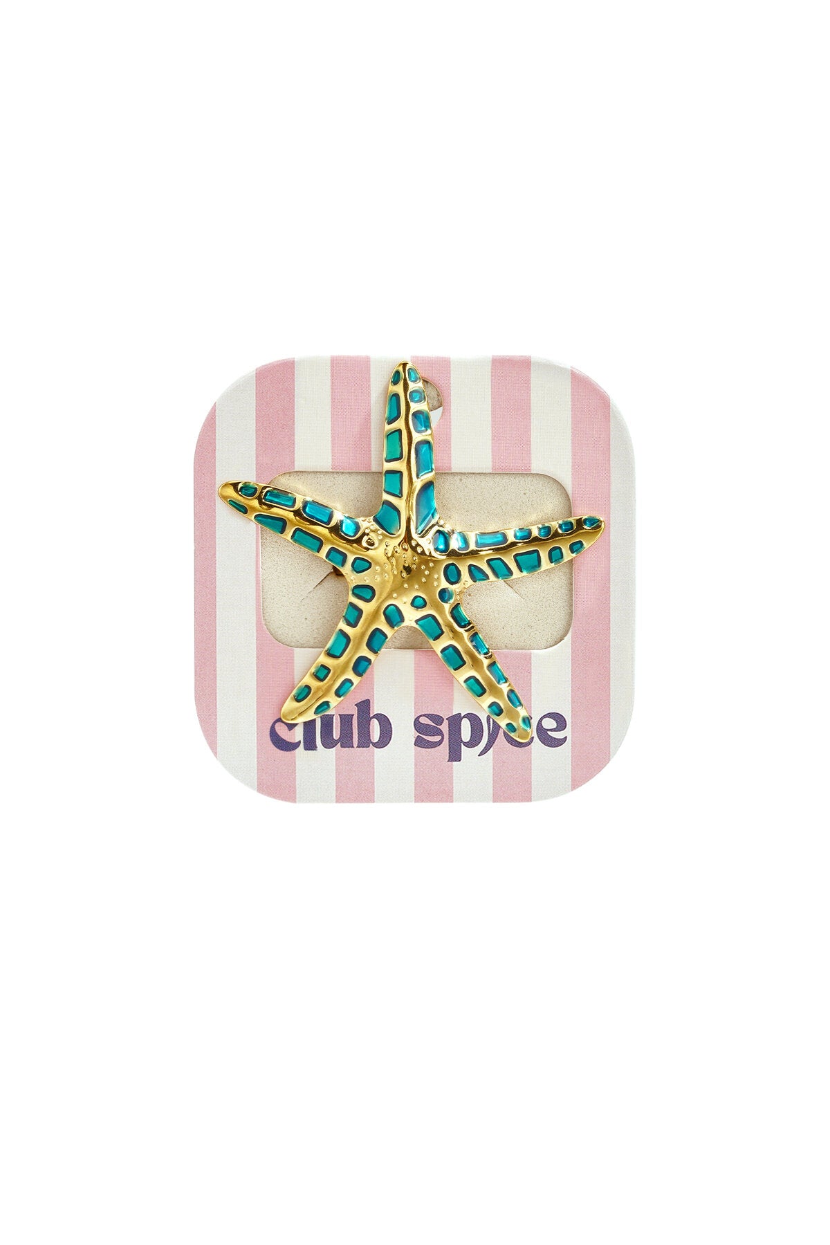 Elegant Green Starfish Adjustable Statement Ring