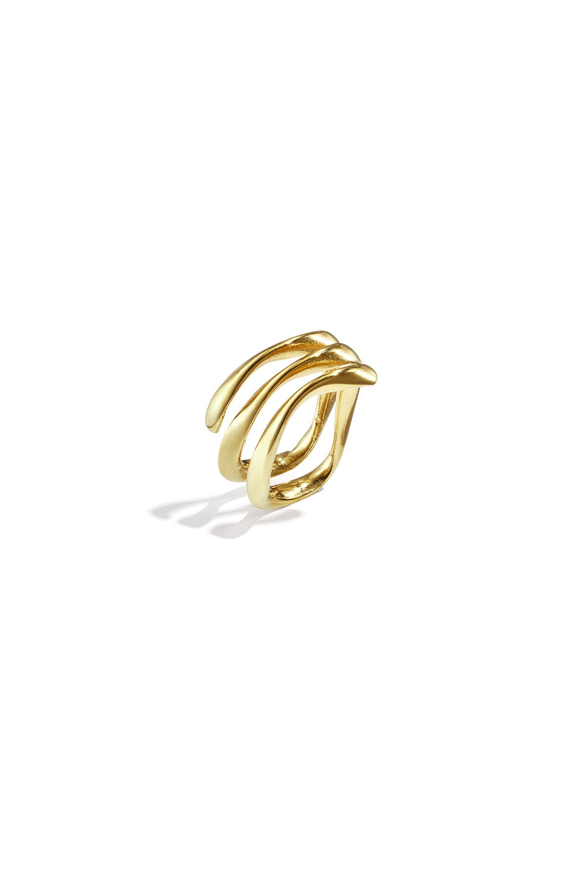 3-layer ring with wavy effect
