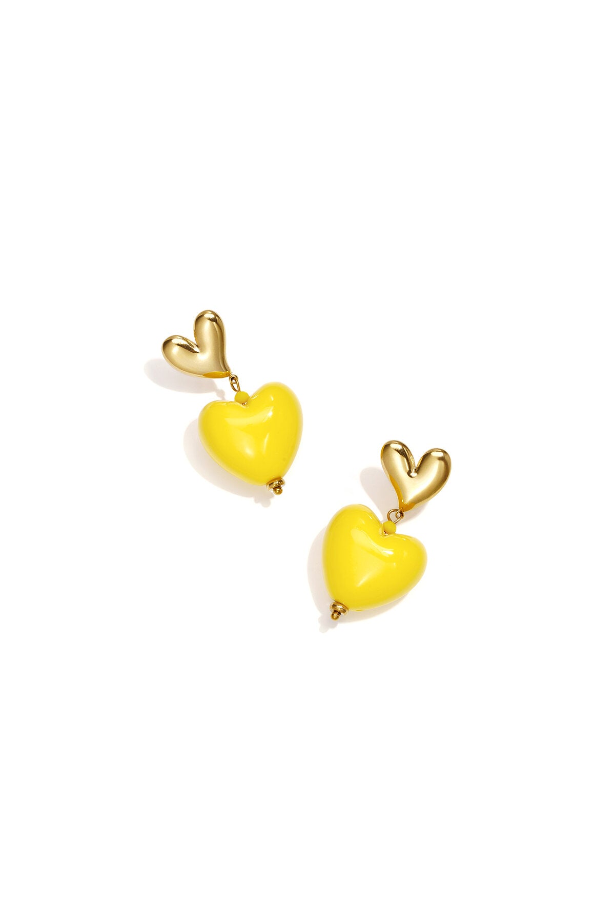 Elegant Heart-Shaped Drop Earrings for Spring/Summer