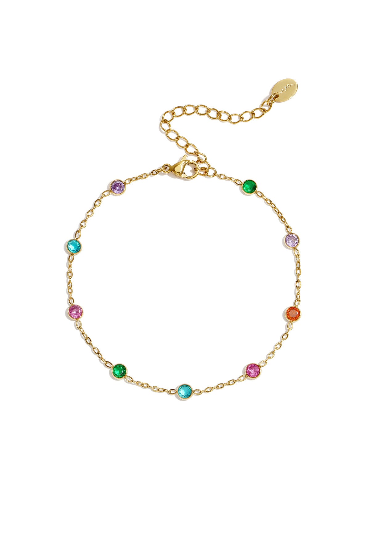 Bedelarmbanden van roestvrij staal, Circle Simple Daily Simple-serie, damessieraden