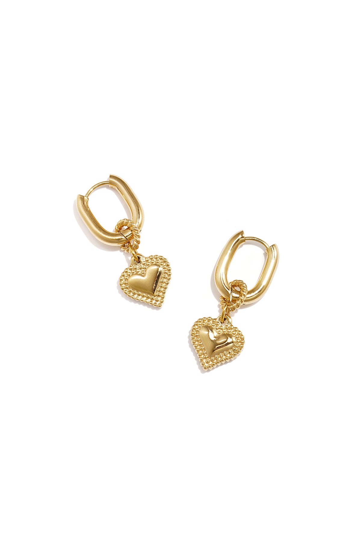 Stainless Steel Drop Earrings Heart Casual Daily Simple Series Women's jewelry