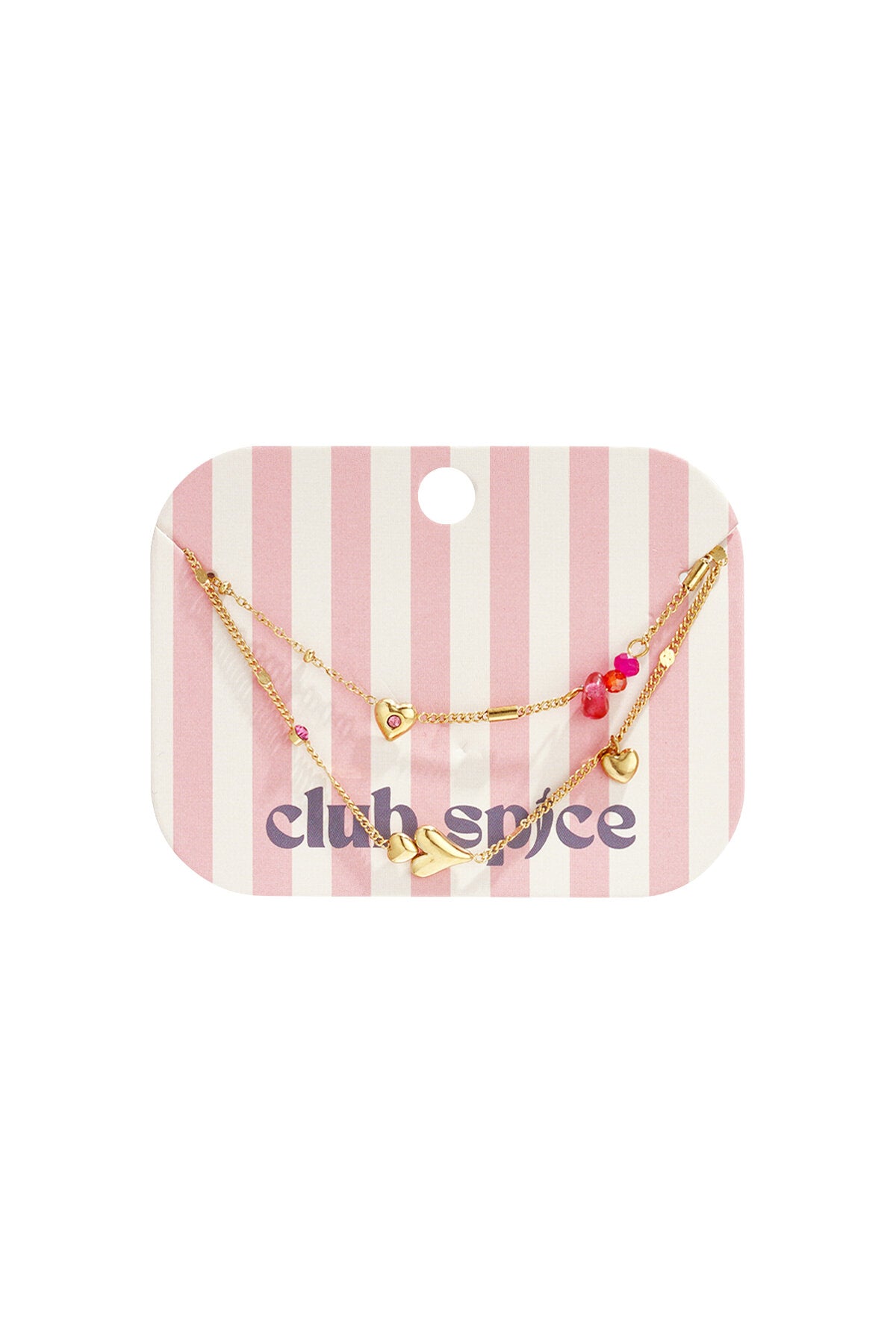 Bracelet with hearts flowers and beads