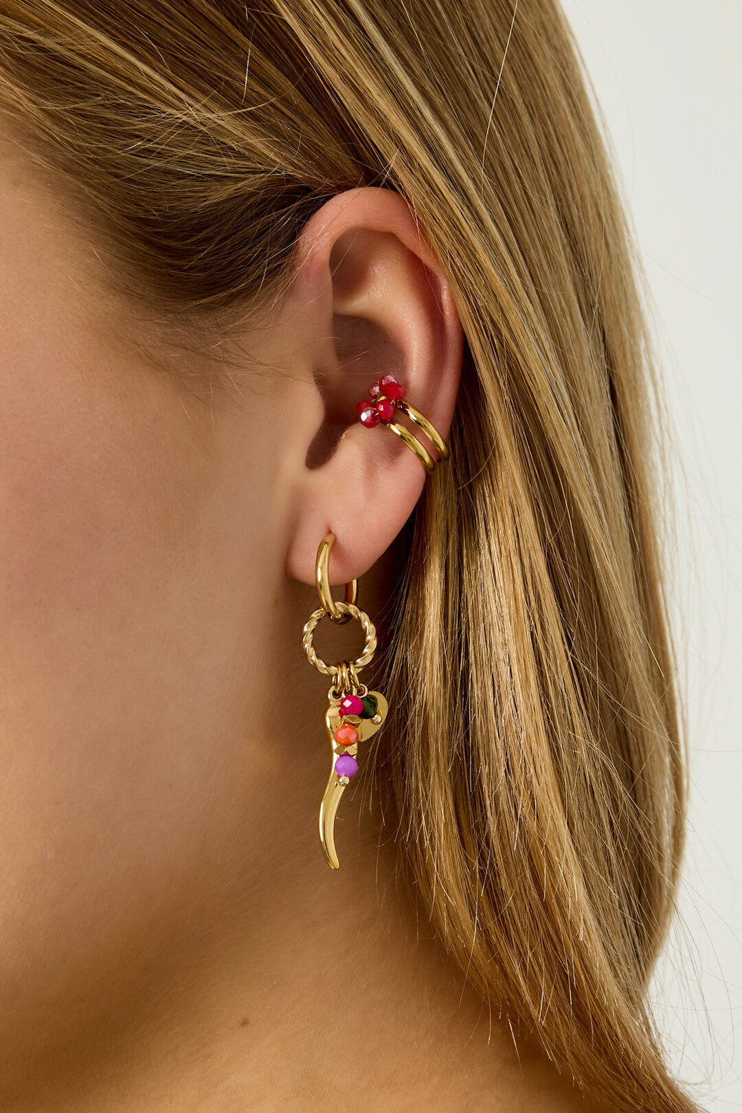 Stainless Steel Ear Cuffs Flower Casual Daily Simple Series Women's jewelry