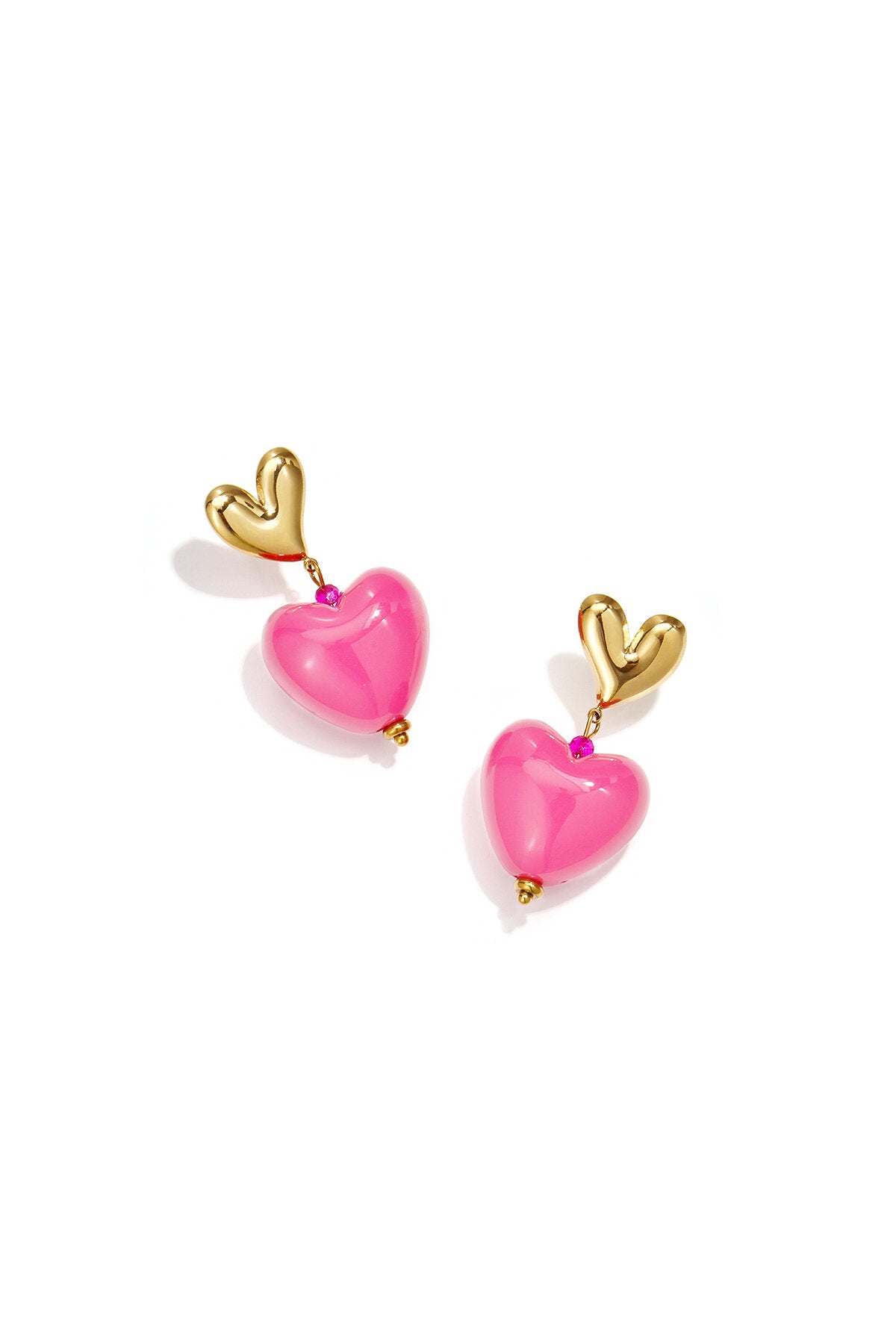 Elegant Heart-Shaped Drop Earrings for Spring/Summer