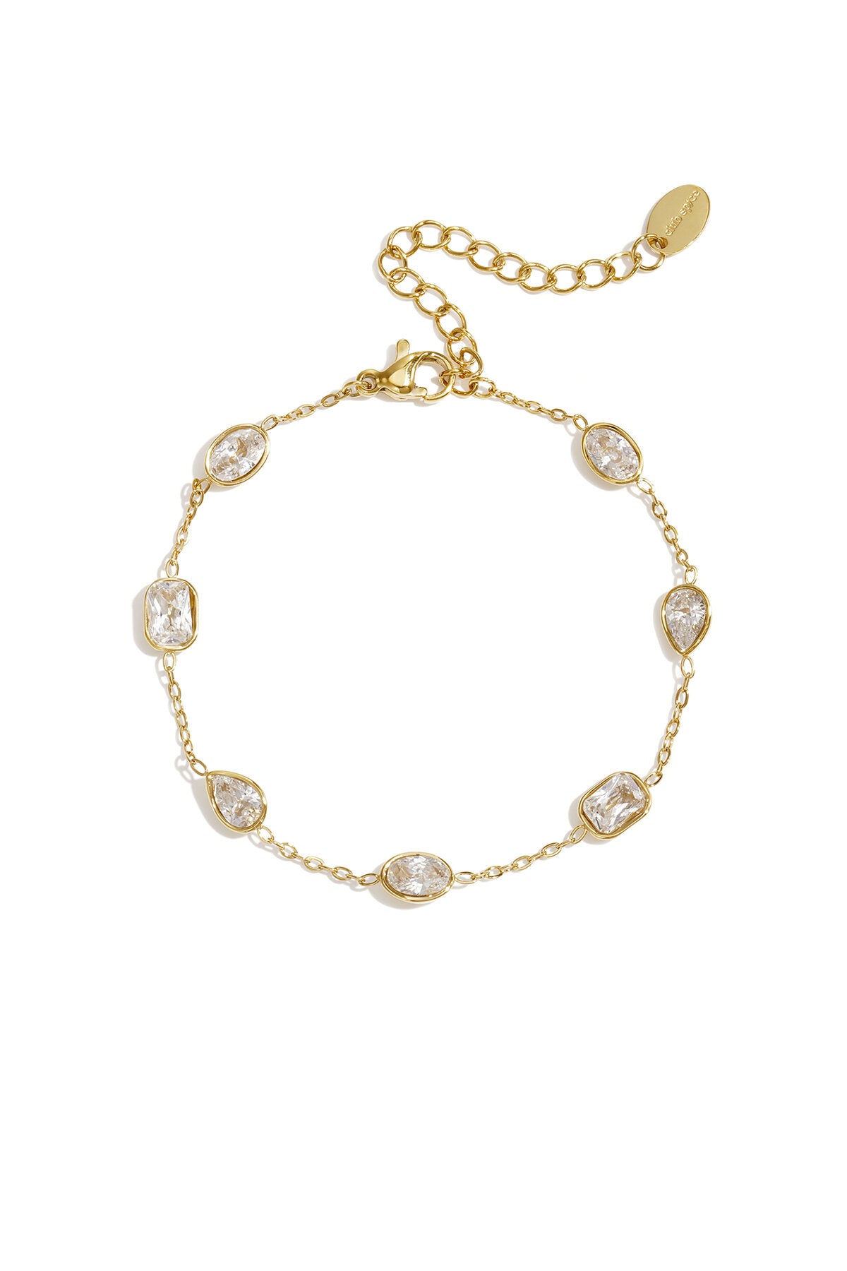 Roestvrijstalen bedelarmbanden met geometrische vormen, eenvoudige, alledaagse serie, dames sieraden