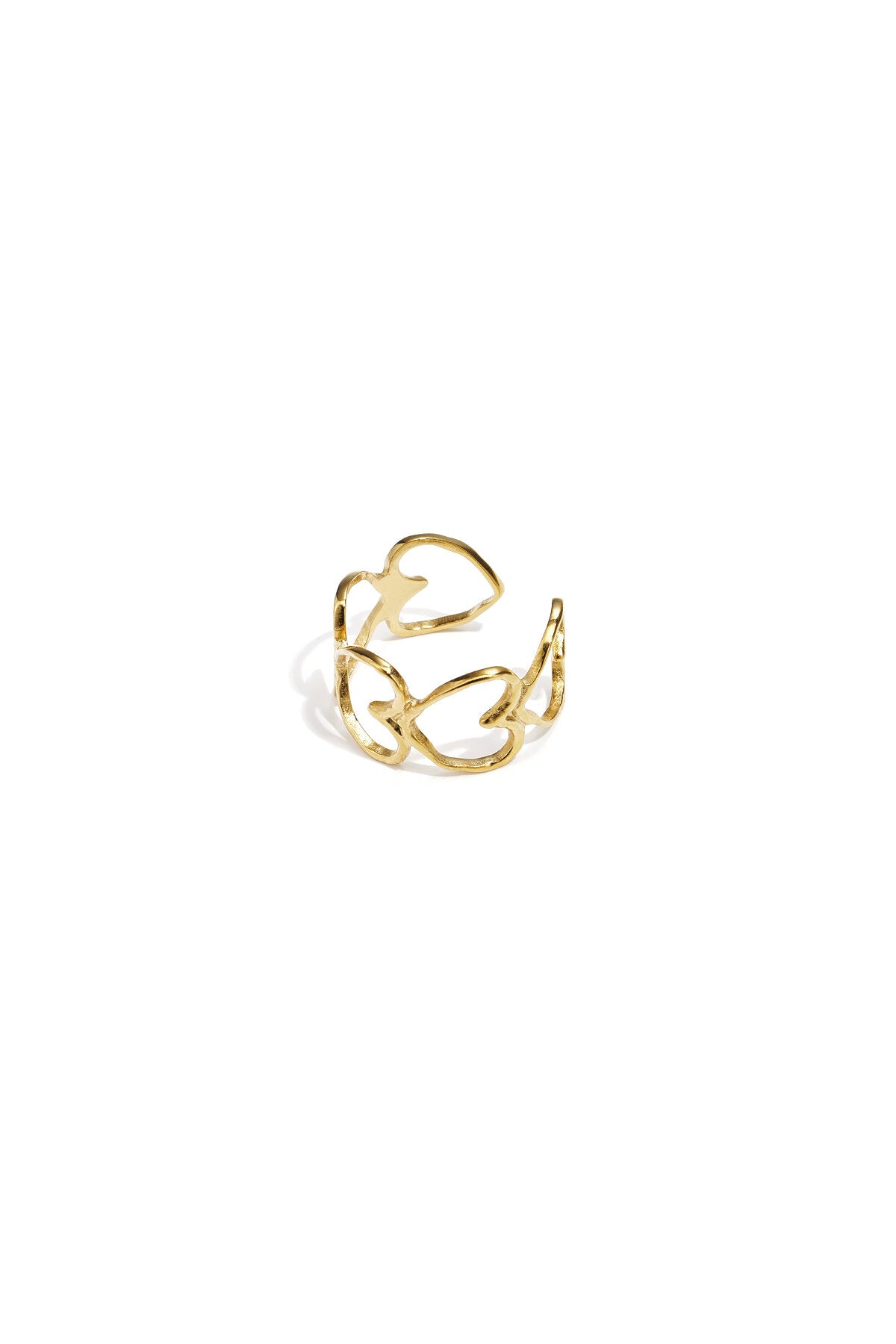 Elegant ring with hearts