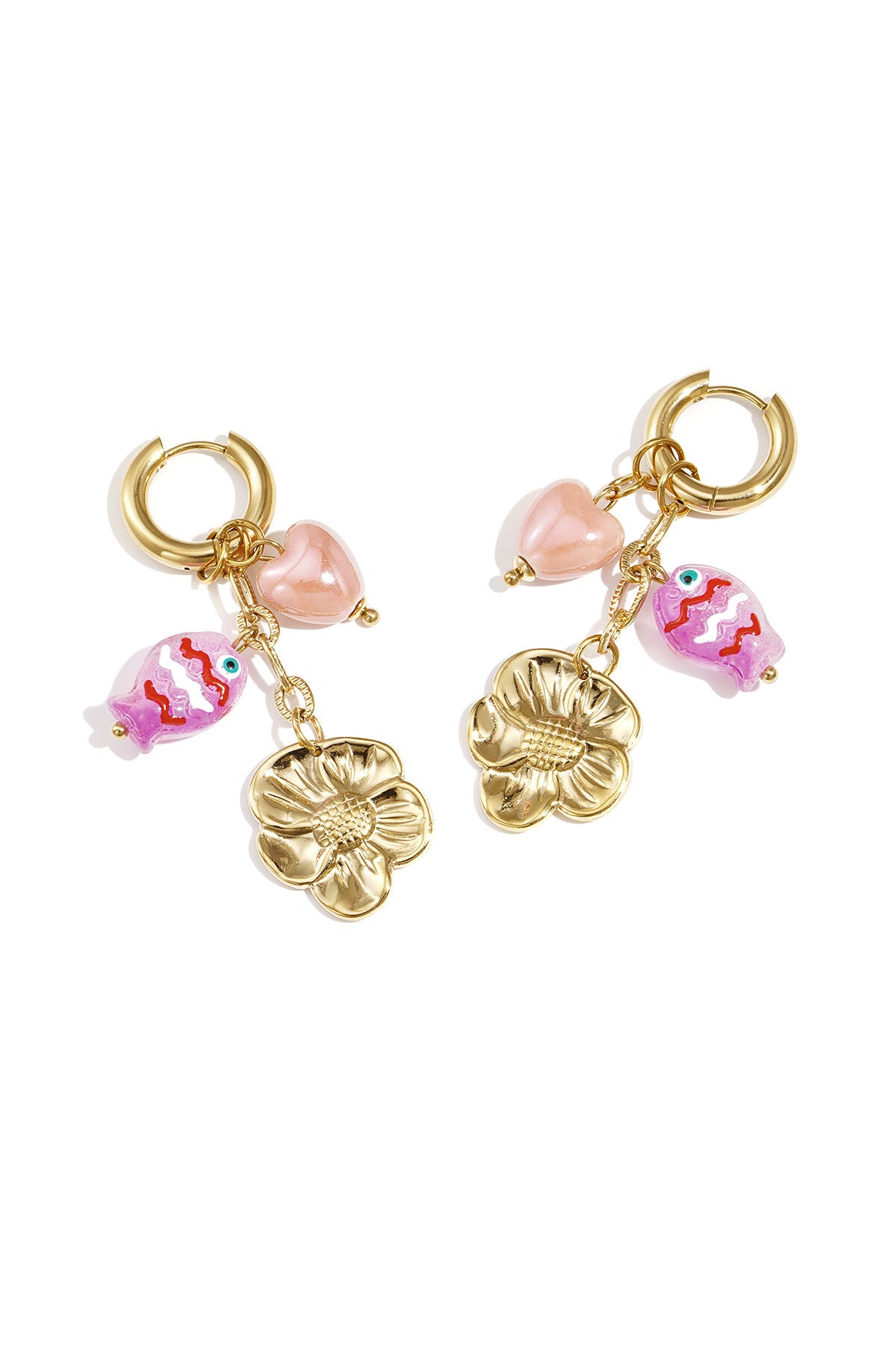 Stainless Steel Drop Earrings fish Casual Romantic Series Women's jewelry