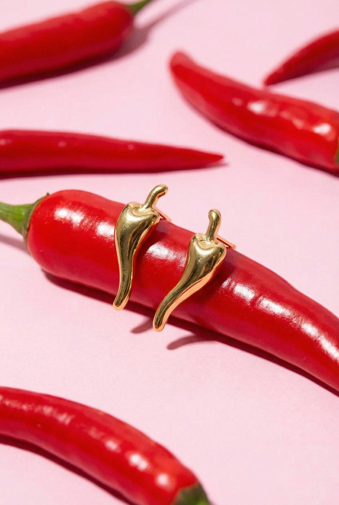 Chili pepper spicy stud earrings