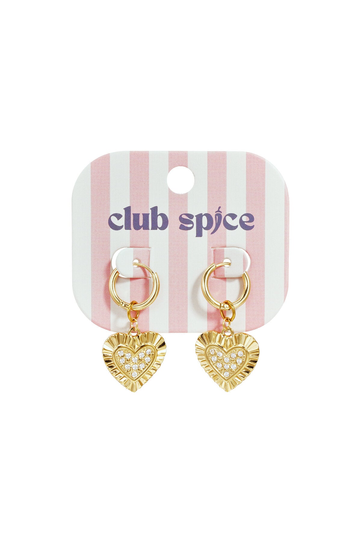 Earrings with radiant hearts