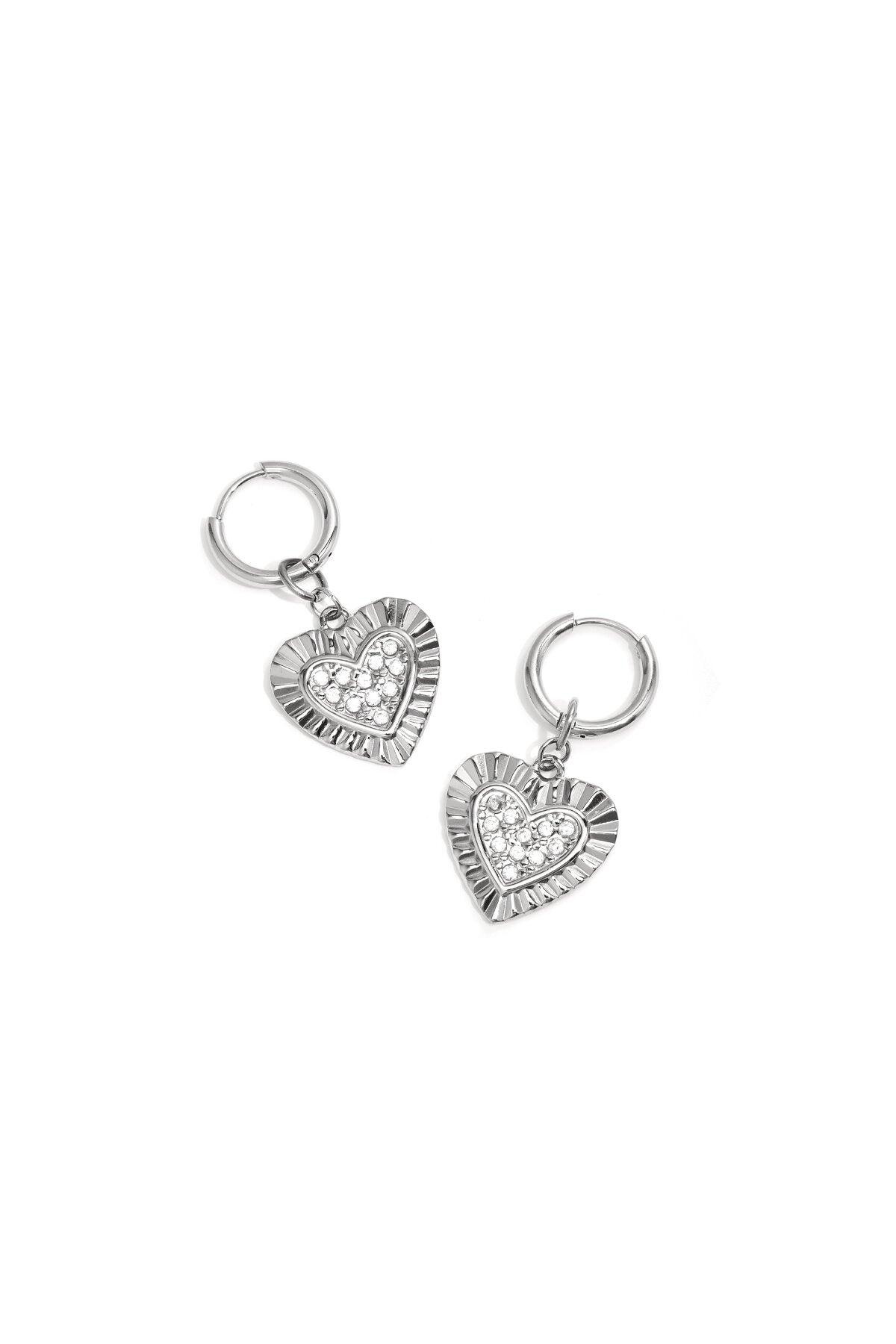 Earrings with radiant hearts