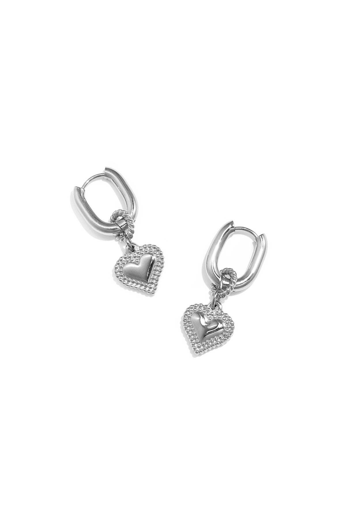 Stainless Steel Drop Earrings Heart Casual Daily Simple Series Women's jewelry
